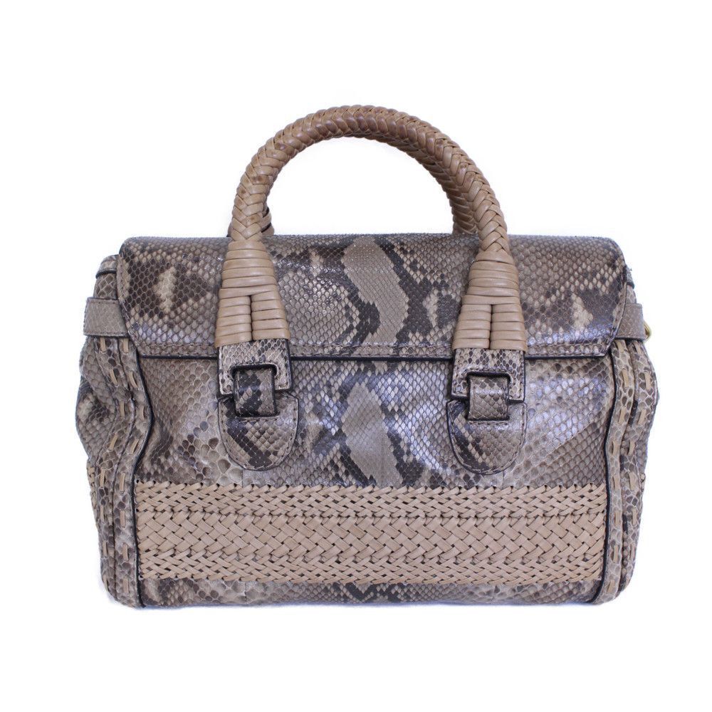 Gucci Handbag Python Beige Brown Leather Cadena W… - image 2